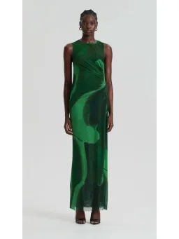Scanlan Theodore Italian Watercolour Dress in Safari Size AU 8 for rent on The Volte - image 1