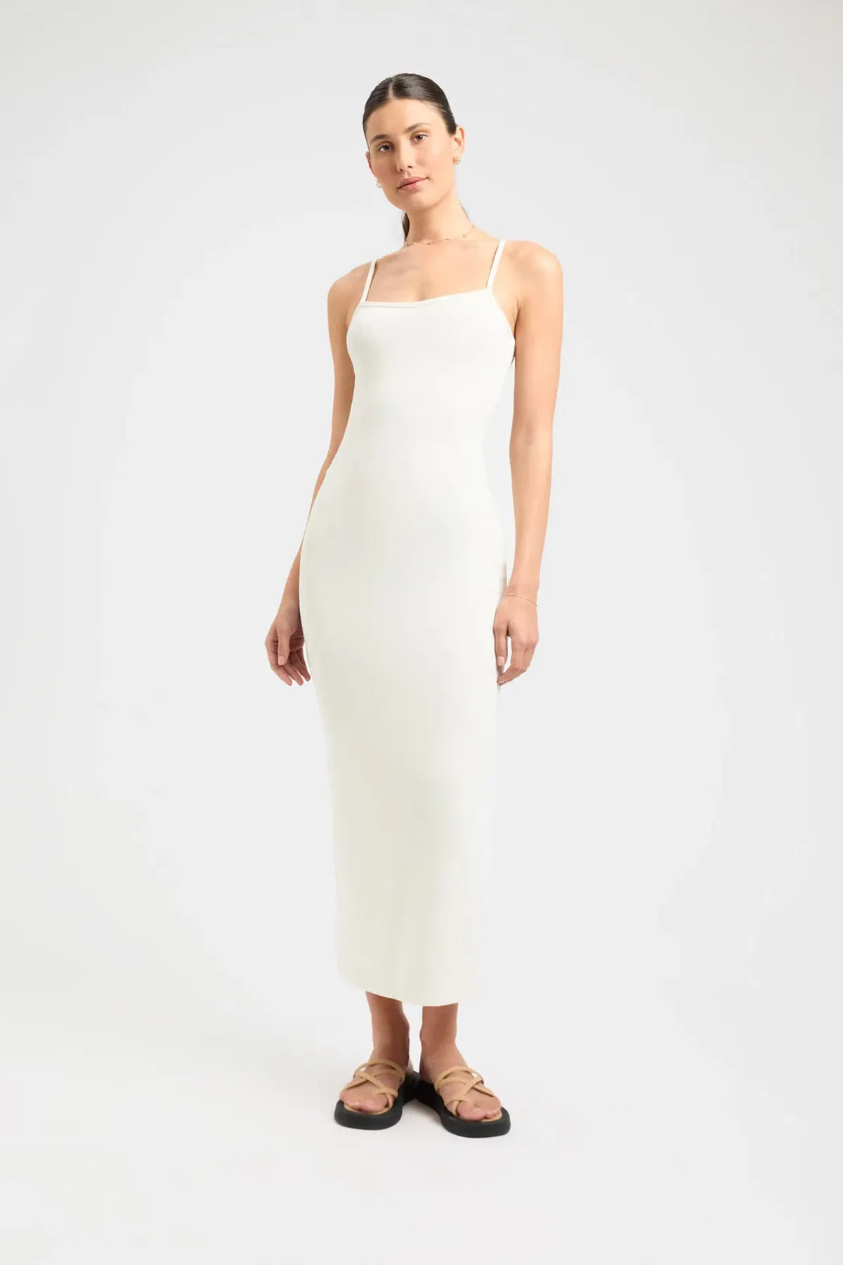 Kookai Layla Long Dress Coconut Milk White Size 6 - Image 1