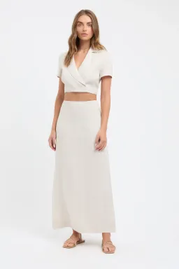 Kookai Tahiti Midi Skirt Wheat Size 6 for rent on The Volte - image 1