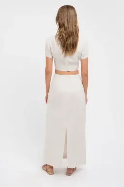 Kookai Tahiti Midi Skirt Wheat Size 6 for rent on The Volte - image 3
