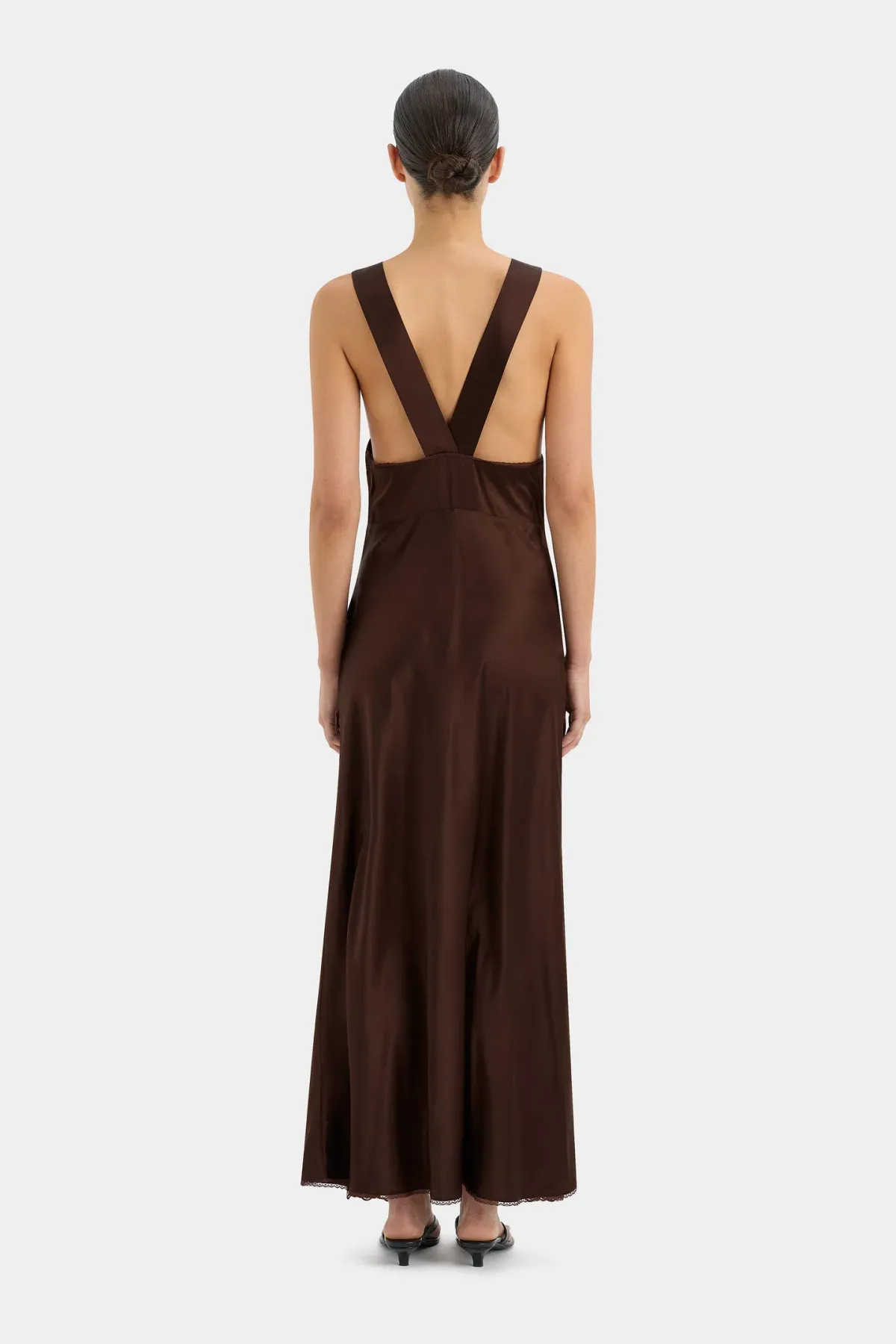 Sir The Label Aries Cut Gown Chocolate Size 6 - Image 3