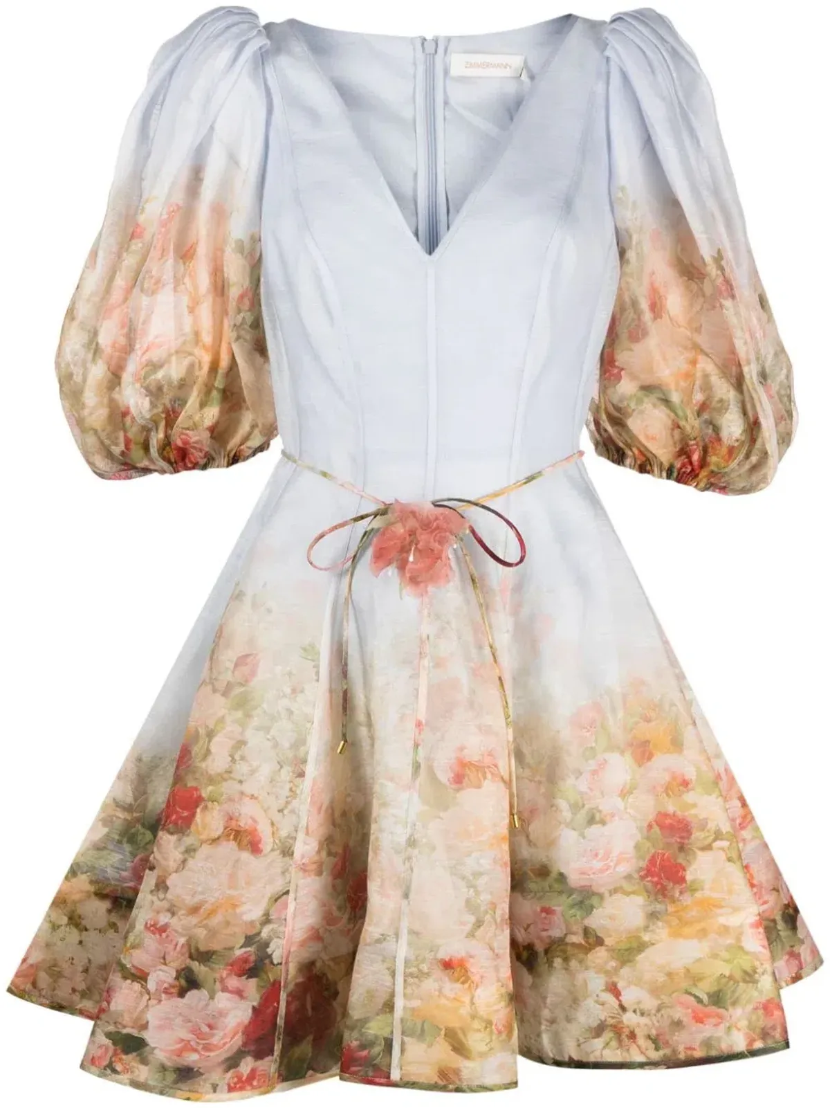 Zimmermann The Luminosity Flip Dress in Rosy Garden Floral Print Size 1 /Au 8 - Image 2