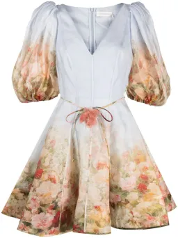Zimmermann The Luminosity Flip Dress in Rosy Garden Floral Print Size 1 /Au 10 for rent on The Volte - image 2