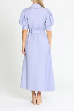 Aje Madeleine Belted Midi Dress in Lilac Size 8 for rent on The Volte - image 3