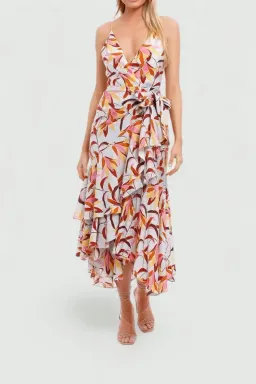 Acler Marlay Midi Dress Floral Size 8 for rent on The Volte - image 1