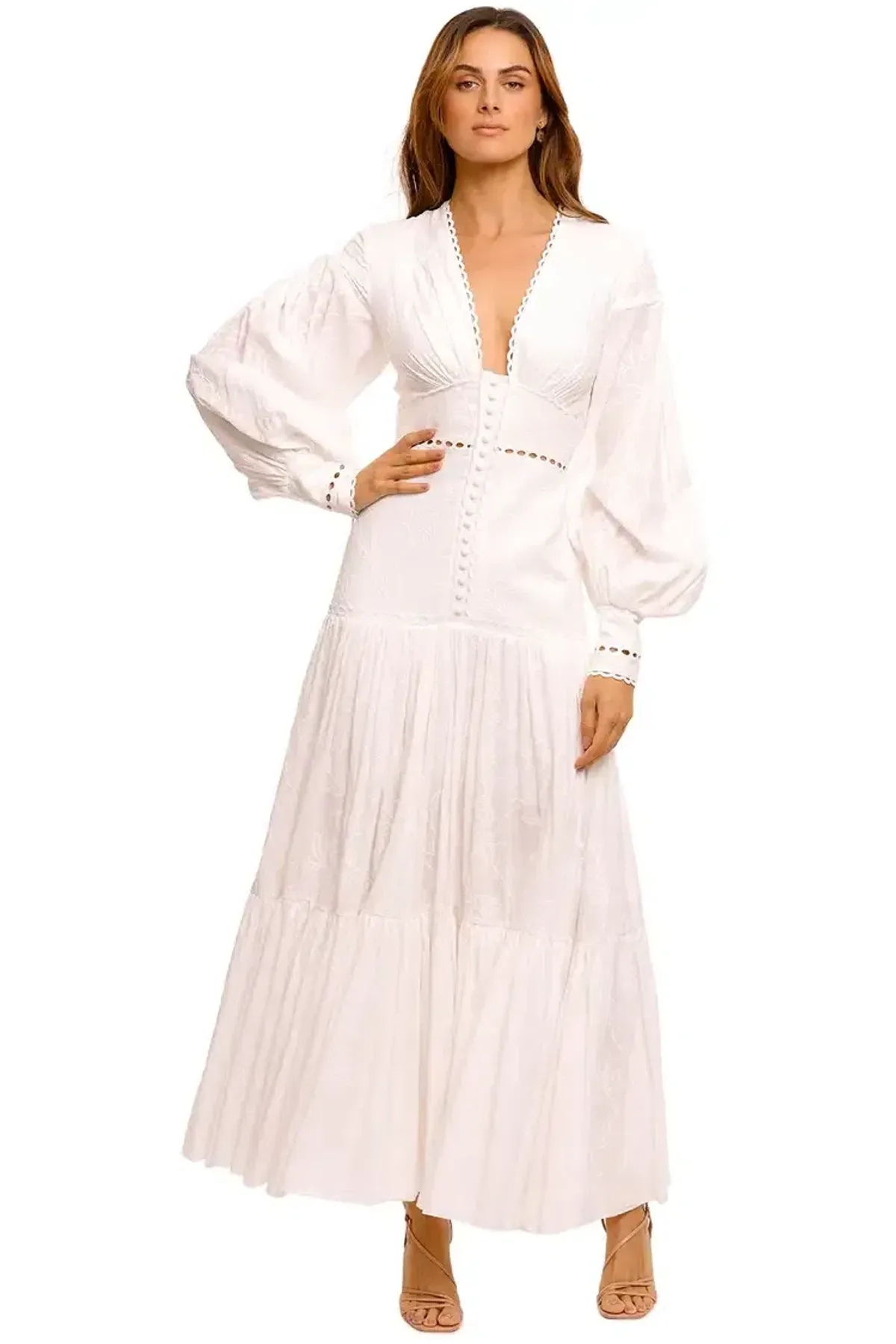 Acler Hender Dress in Ivory Size 12 - Image 1