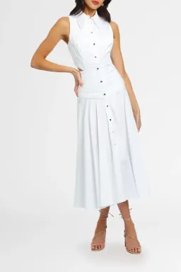 Acler Hayworth Midi Dress in White Size 10 for rent on The Volte - image 1