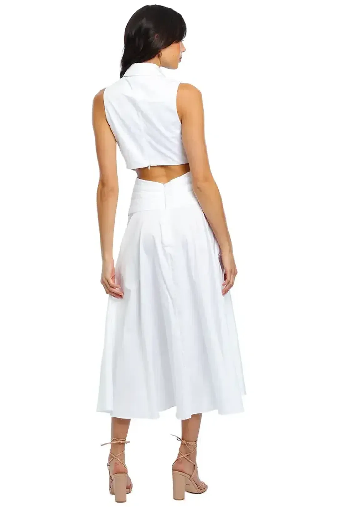 Acler Hayworth Midi Dress in White Size 10 for rent on The Volte - main image