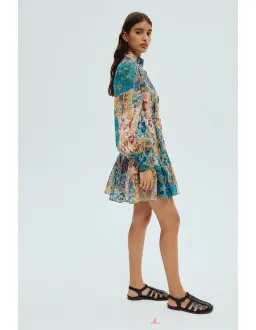 Alemais Bella Patchwork Mini Dress Floral Size 8 for rent on The Volte - image 6