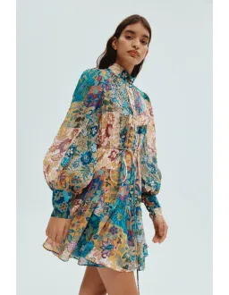 Alemais Bella Patchwork Mini Dress Floral Size 8 for rent on The Volte - image 5