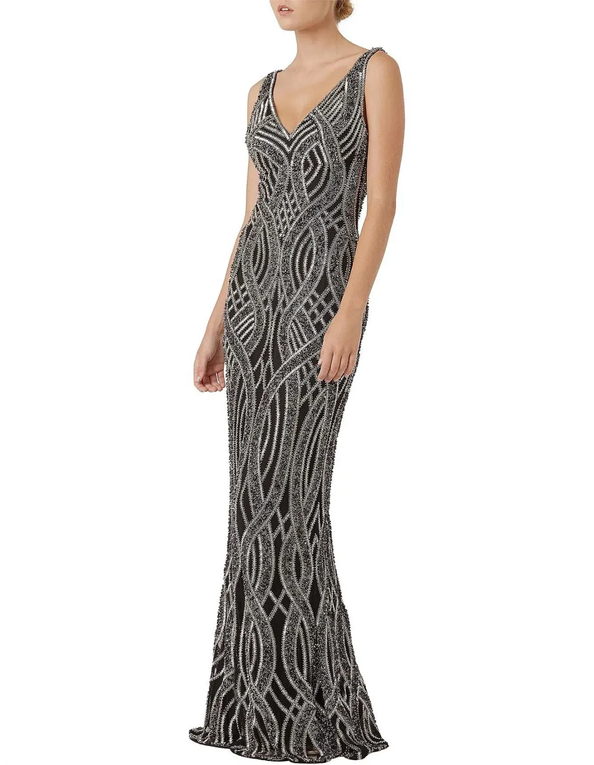 Rachel Gilbert Zahava Gown Black Size 14 for rent on The Volte - main image