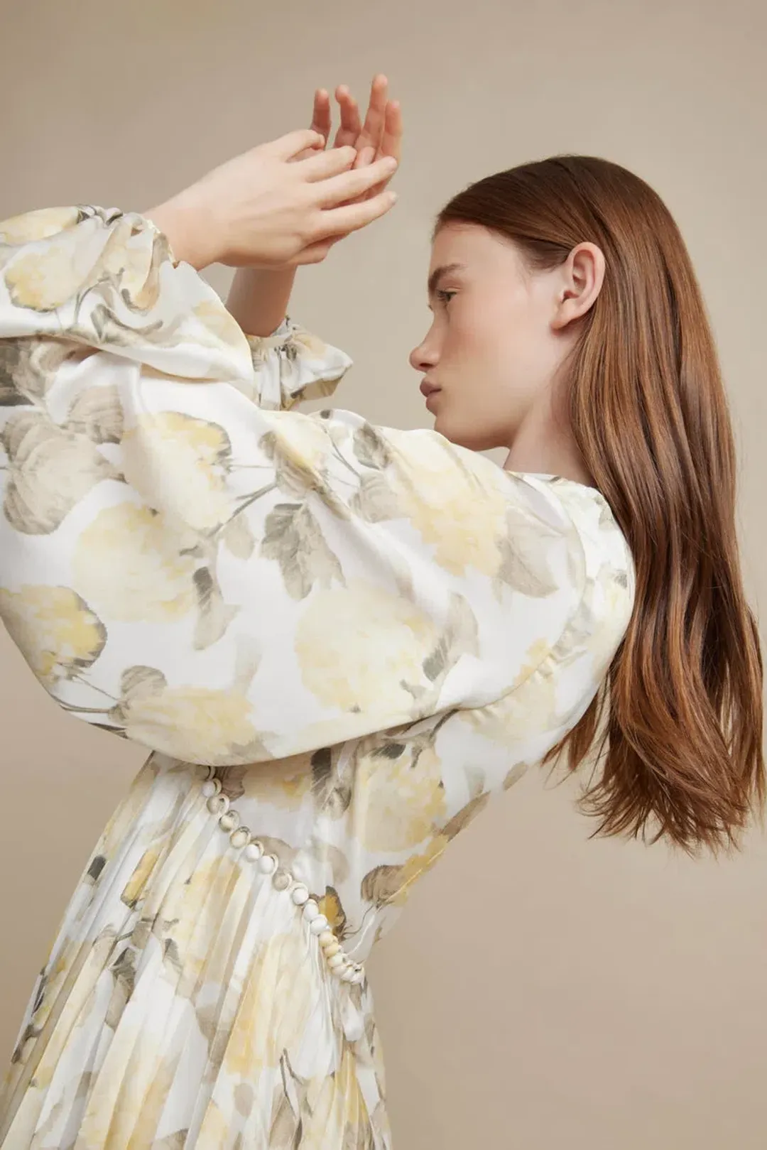 Acler Faris Dress Yellow Print Size 14 for rent on The Volte - main image