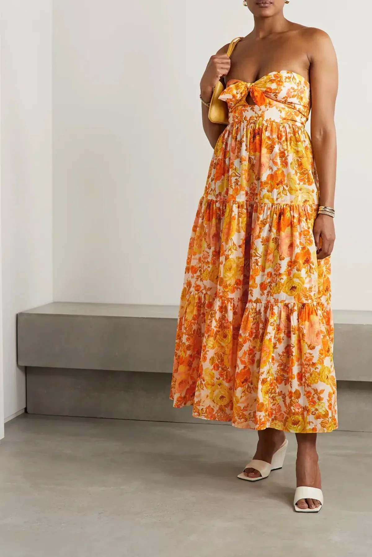 Zimmermann Raie Strapless Dress Citrus Ikat Size 0/8 Au - Image 1