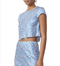Bec & Bridge Alizee Silk Top Blue Floral Size 8 for rent on The Volte - image 4