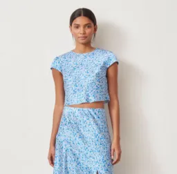 Bec & Bridge Alizee Silk Top Blue Floral Size 8 for rent on The Volte - image 3
