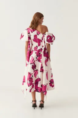 Aje Arista Tulip Sleeve Midi Dress Floral Size 8 for rent on The Volte - image 4