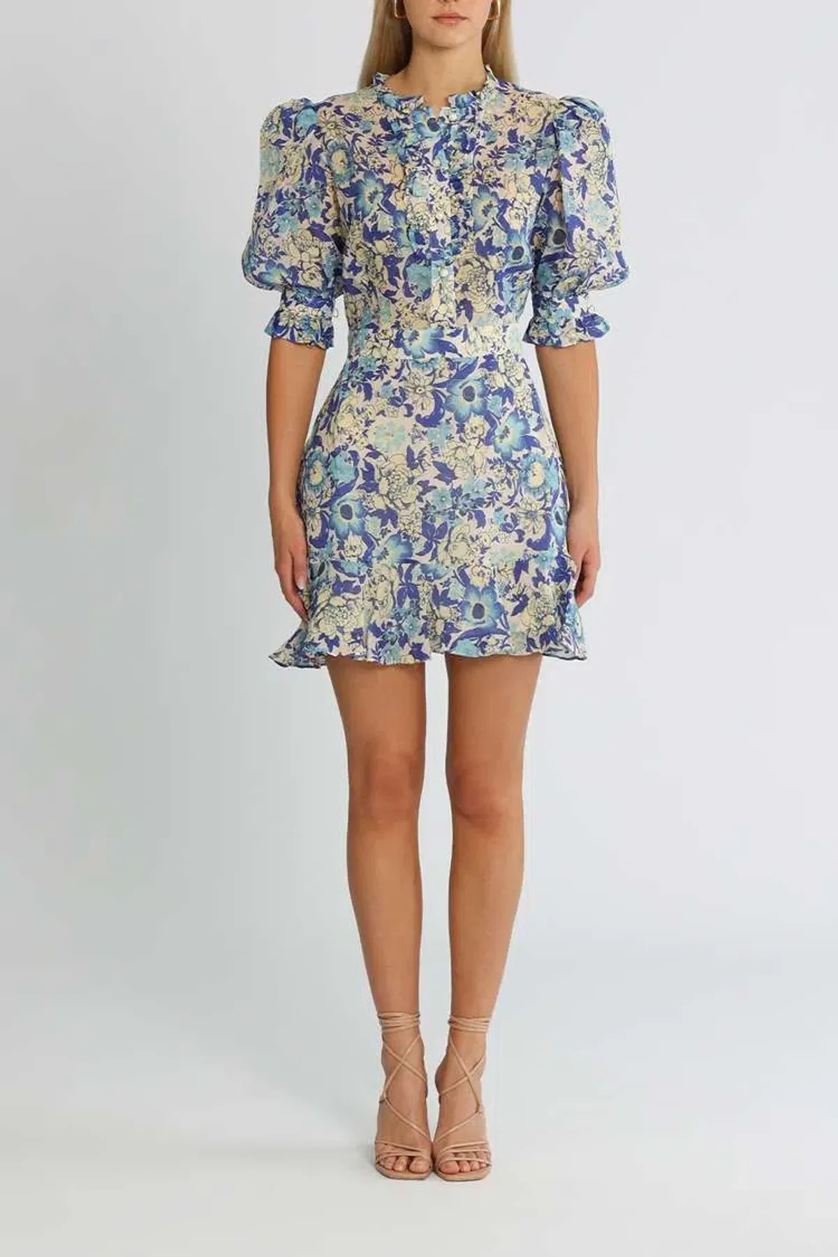 Alice McCall Frida Mini Dress Sapphire Blue Print Size 8 - Image 1