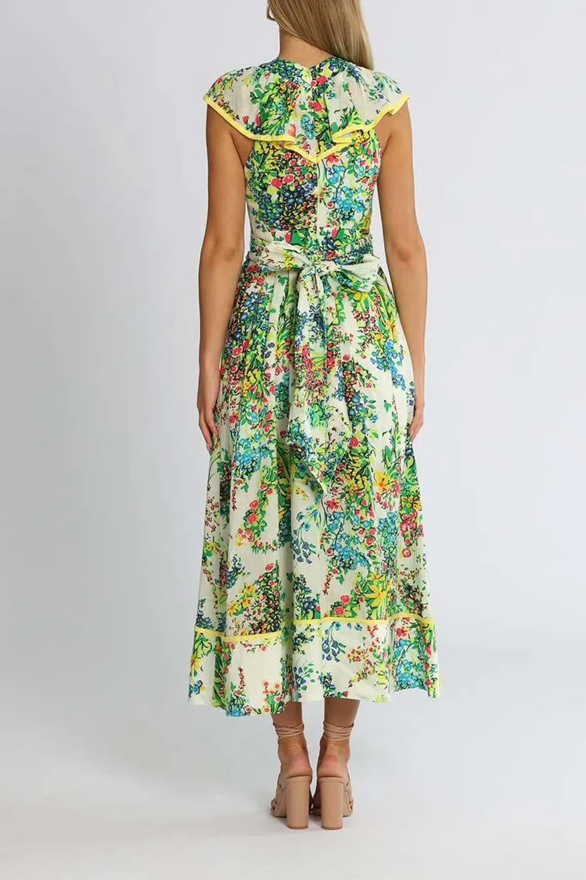 Alice McCall Living For You Midi Dress Floral Multi Size 12 - Image 3