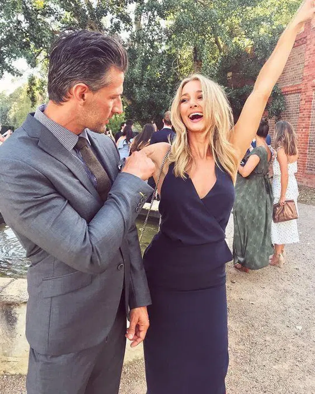Viktoria & Woods Providence Cross Back Midi Dress Navy Size 2 / AU 10 for rent on The Volte - main image
