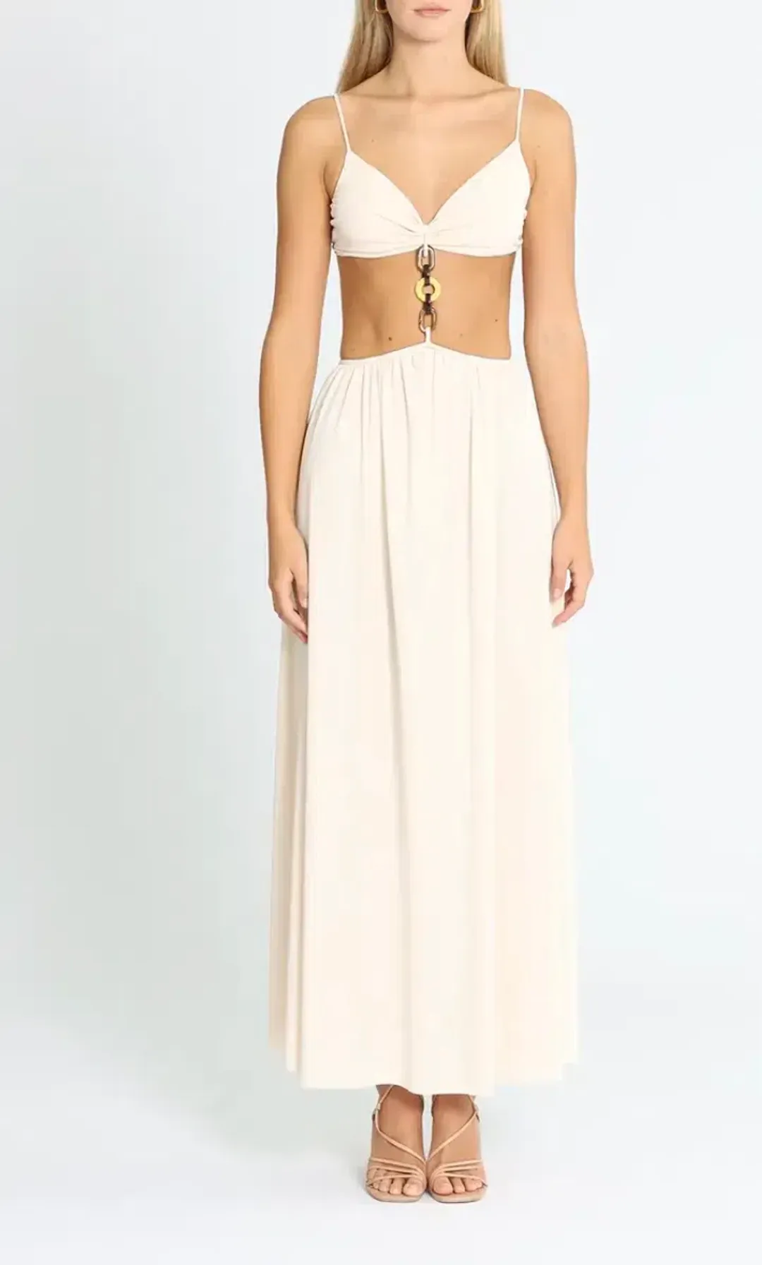 Bec & Bridge Soleil Maxi Dress in Cream Size 8 for rent on The Volte - main image