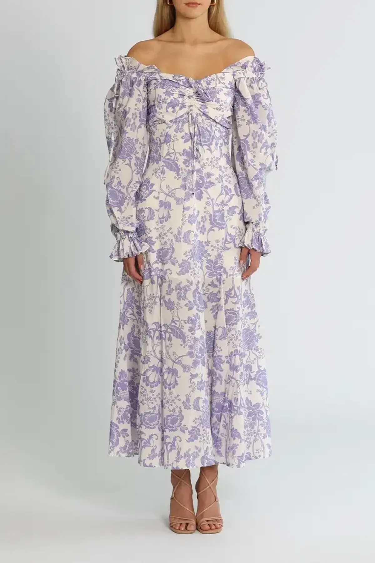 Alice McCall Mary Anne Midi Dress in Lavender Floral Size 16 - Image 1