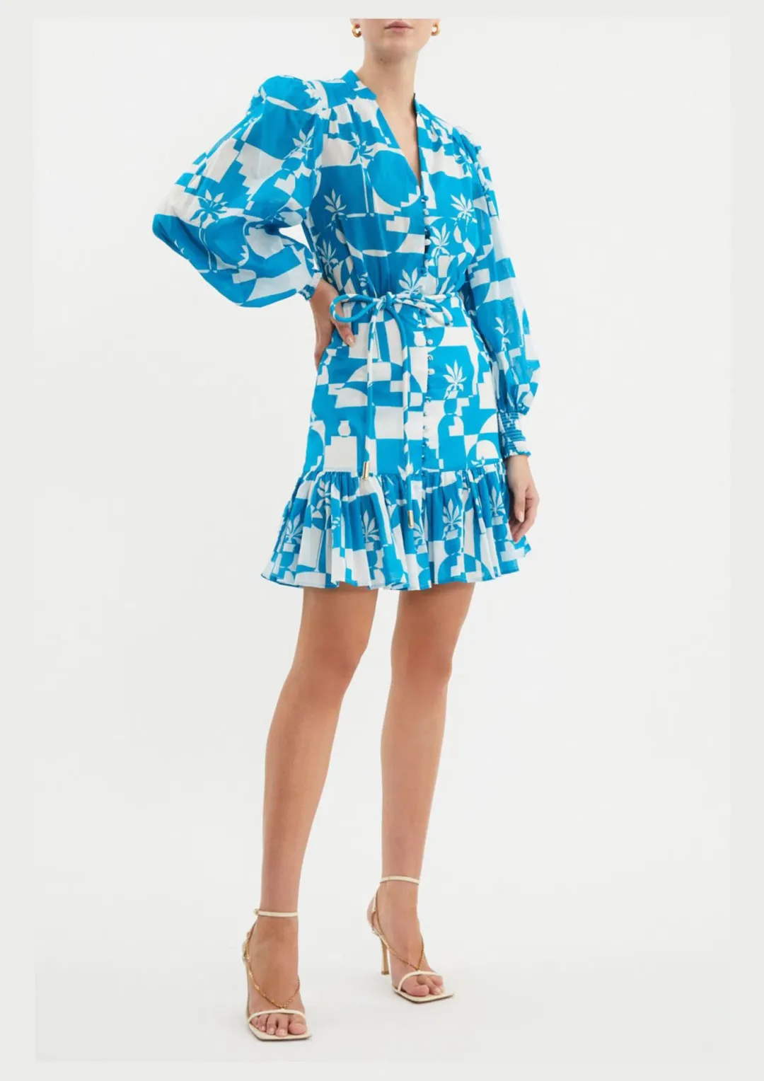 Rebecca Vallance Ibiza Mini Dress Print Size 10 for rent on The Volte - main image
