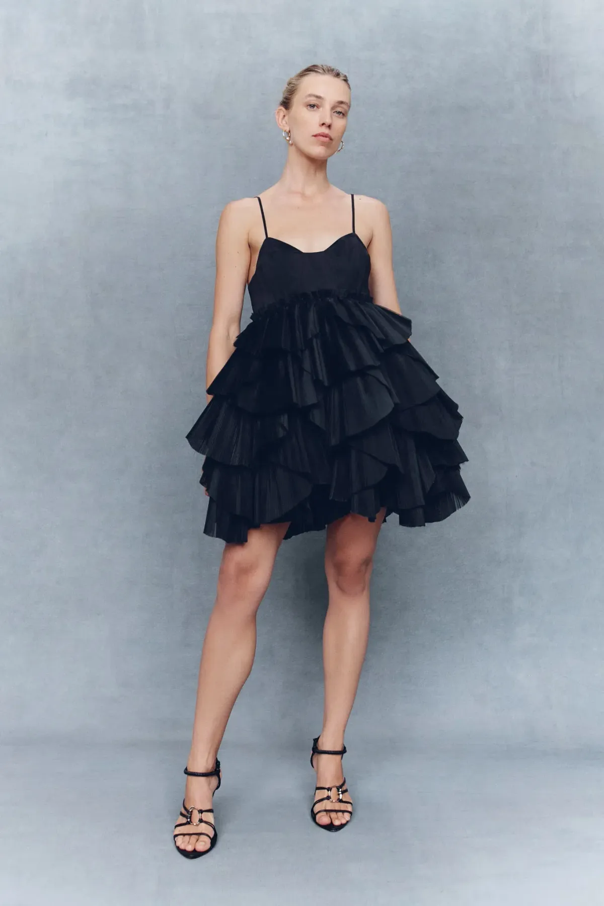 Aje Elise Pleat Mini Dress in Black Size 10 AU / 6 US - Image 1