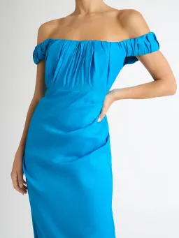Sheike Audrey Midi Dress Blue Size 12 for rent on The Volte - image 2