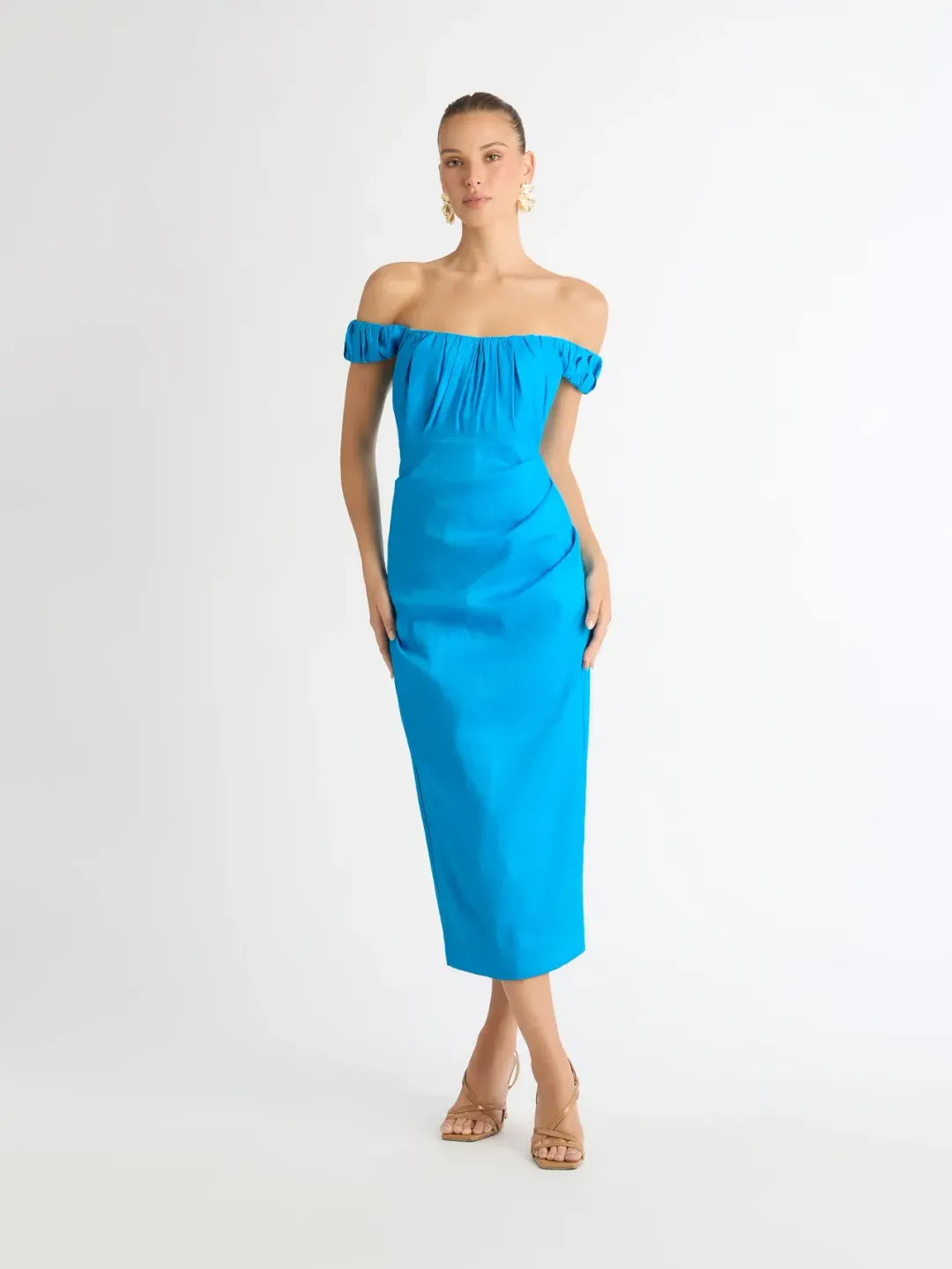 Sheike Audrey Midi Dress Blue Size 12 for rent on The Volte - main image