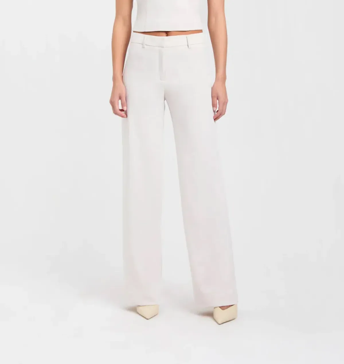 Kookai Ariel Low Rise Pant White Sand Size 36 / AU 8 - Image 4