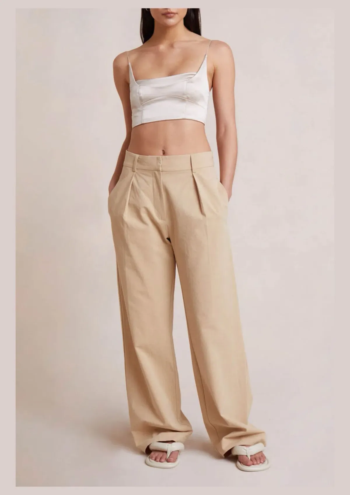 Bec & Bridge Heather Top Beige Size 6 for rent on The Volte - main image