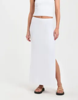 Kookai Bodhi Low Rise Maxi Skirt White Size 34 / AU 6 for rent on The Volte - image 2