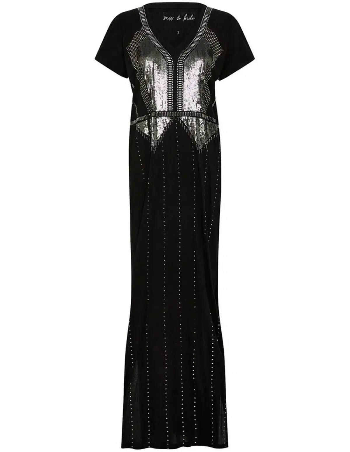 Sass & Bide Crystal Garden Tee Dress Black Size 10 - Image 3