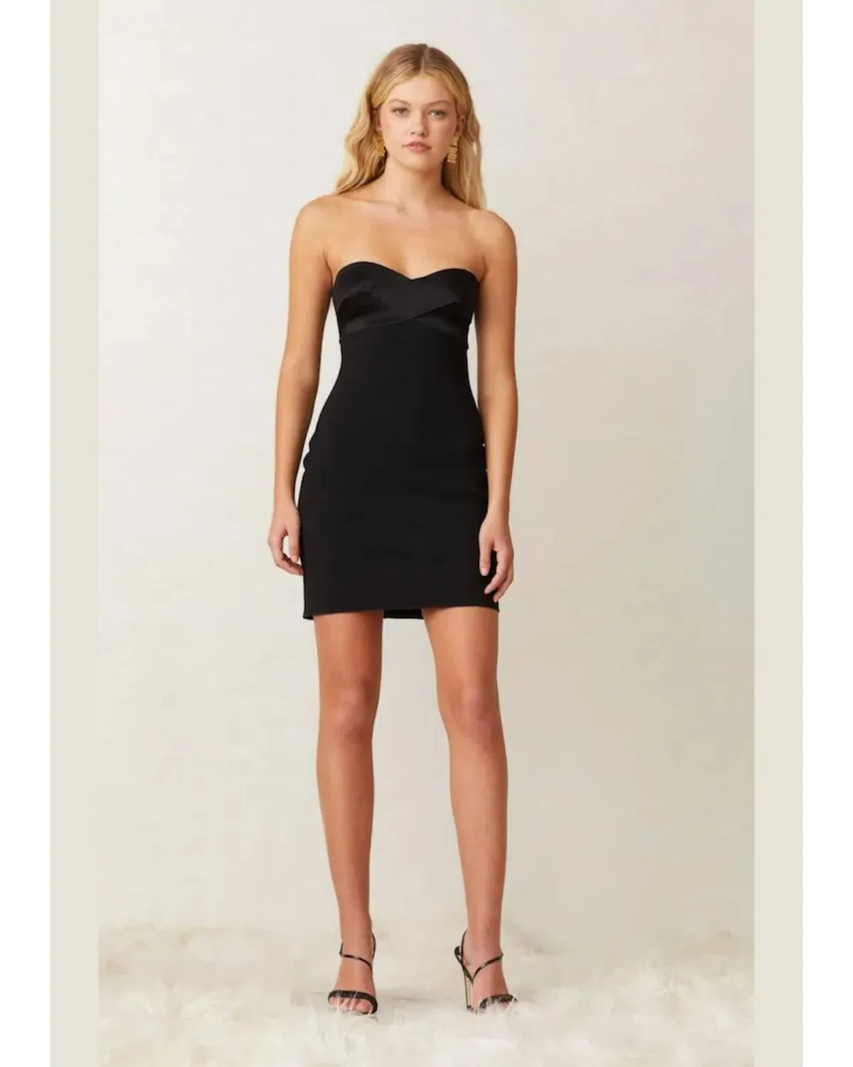 Bec & Bridge Shore Break Mini Dress Black Size AU 8 for rent on The Volte - main image