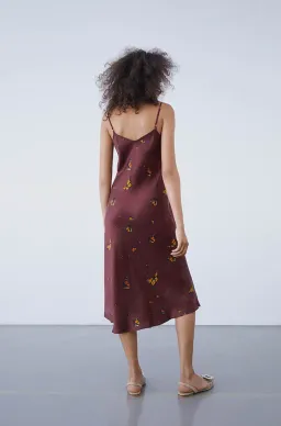 Silk Laundry 90s Slip Dress Print Size M for rent on The Volte - image 2