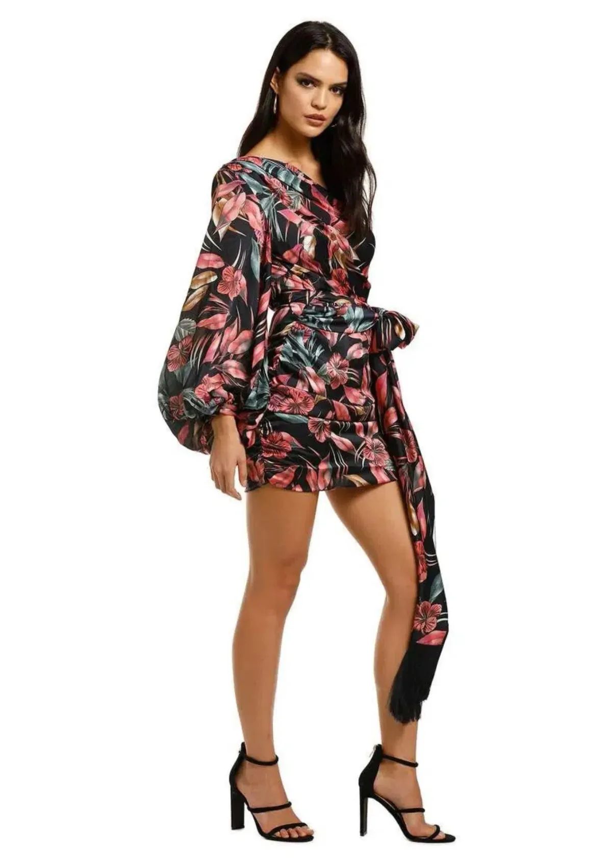 Bronx and Banco Flamingo Mini Dress Multi Floral Size 8 - Image 1