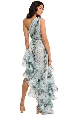 Bronx and Banco Savanna Sky Gown Blue Print Size 12 for rent on The Volte - image 3