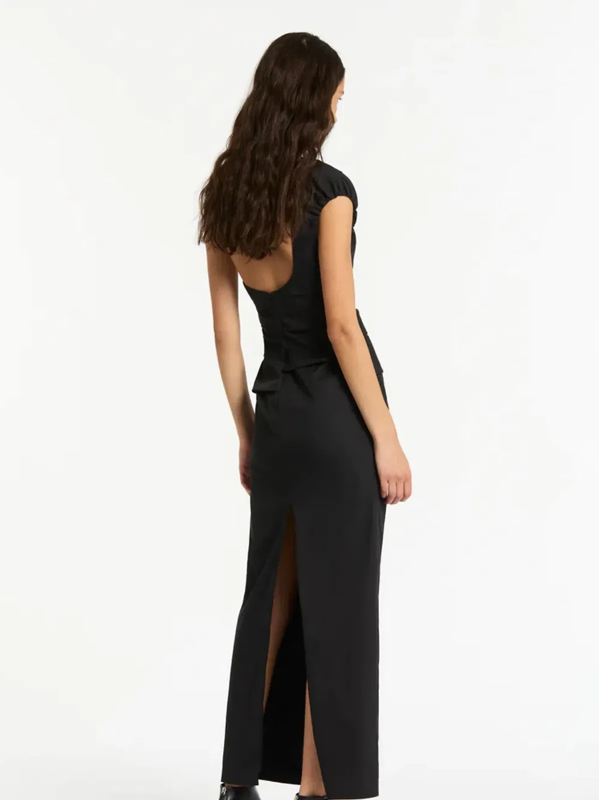 Sir The Label Giacomo Gathered Gown in Black Size 0 / AU 6 - Image 6