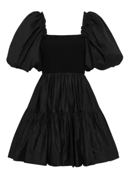 Aje Casa Puff Sleeve Mini Dress Black Size 12 for rent on The Volte - image 4