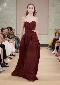 Aje Laurier Wave Maxi Dress Burgundy Size 4 for rent on The Volte - image 1