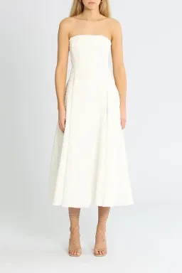 By Johnny Carrie Strapless Dress in White Size 14 for rent on The Volte - image 1