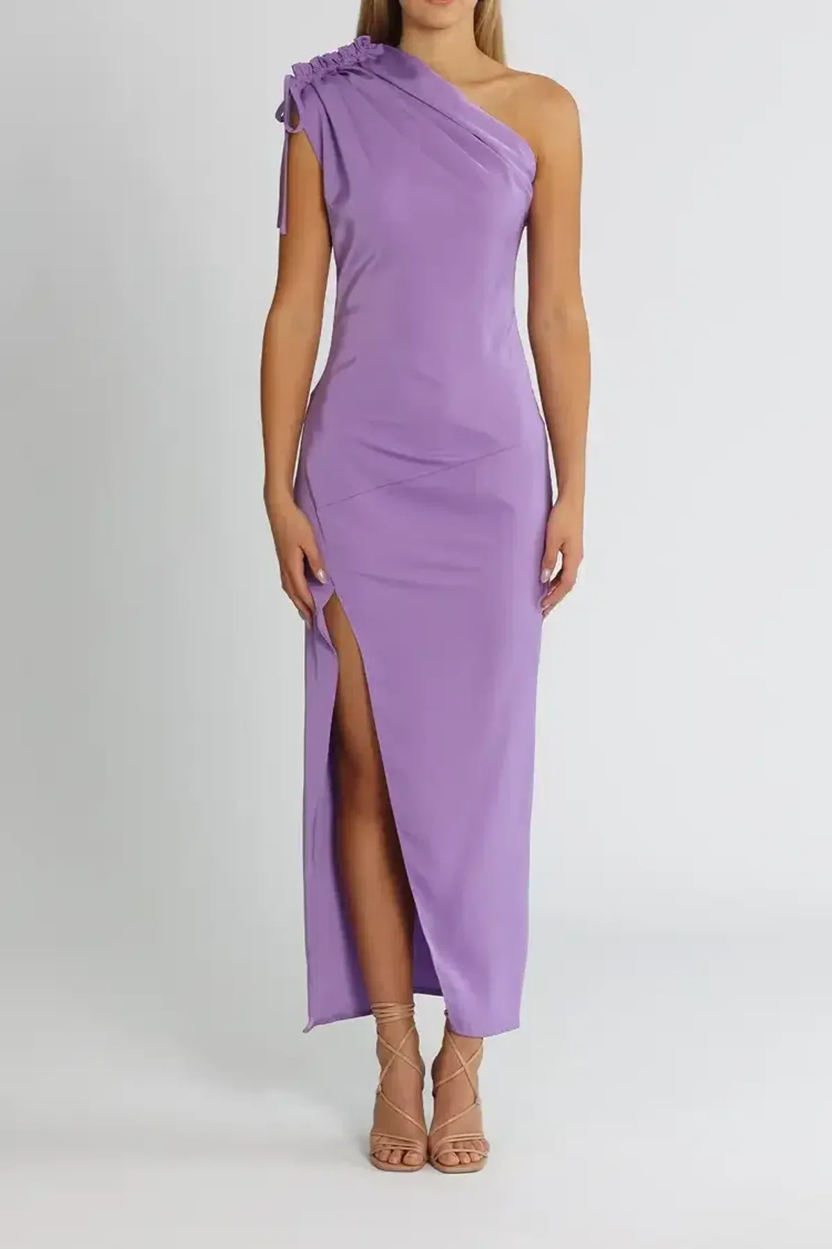 By Johnny Jasmine One Shoulder Dress in Purple Size 8 - Image 1