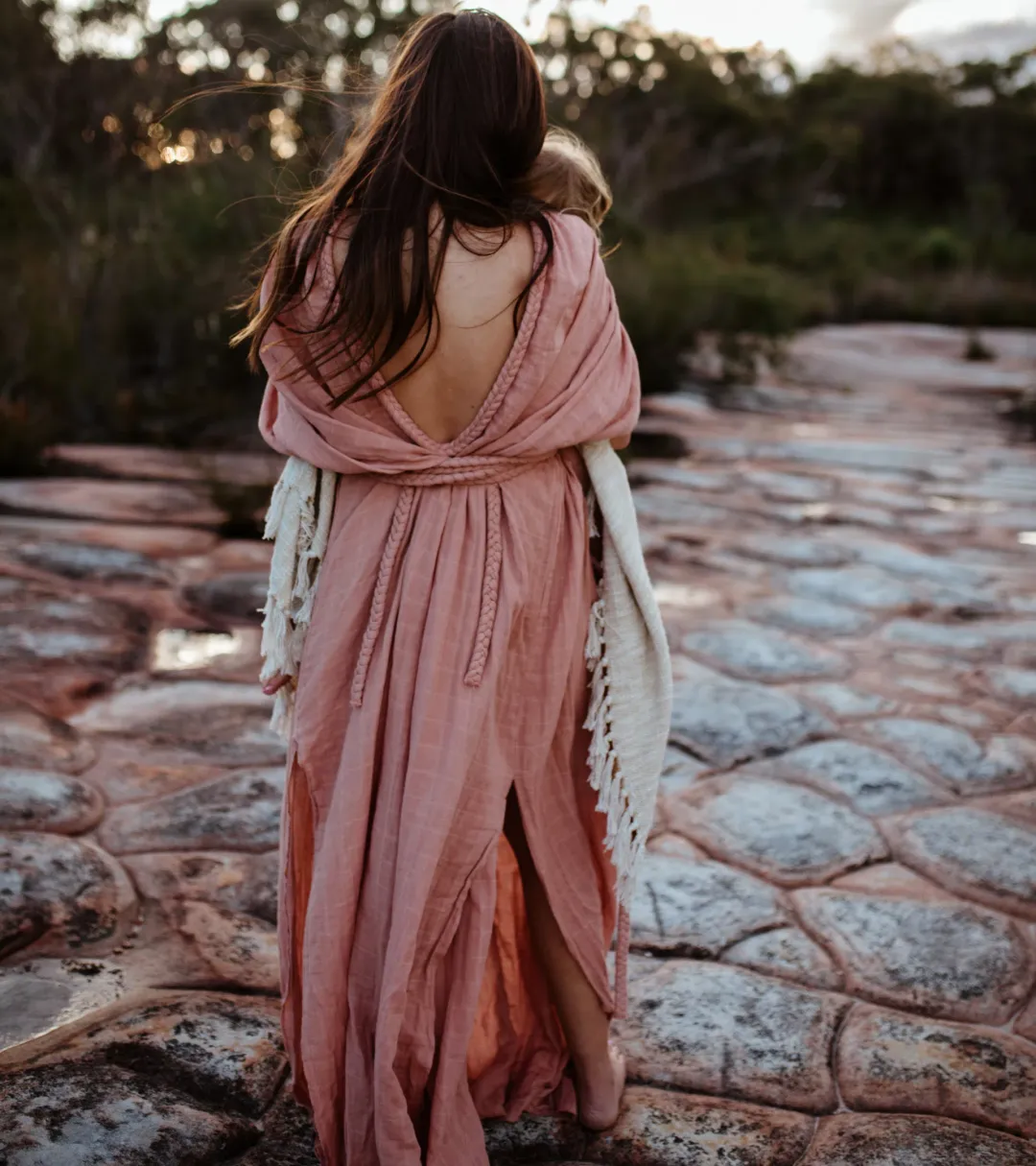 Chic Le Frique Ophelia Maxi Dress Salmon Pink One Size for rent on The Volte - main image