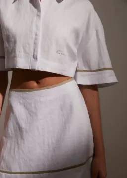 Roame Penury Crop and Horizon Mini Skirt Set White Size 6 for rent on The Volte - image 3