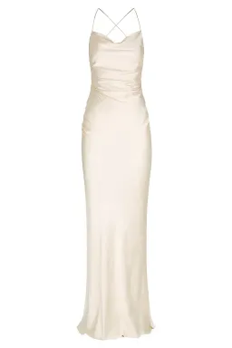 Shona Joy La Lune Lace Back Maxi Dress Cream Size 6 for rent on The Volte - image 5