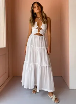 Bec & Bridge Aurora Maxi Dress in Ivory Size 8 for rent on The Volte - image 1