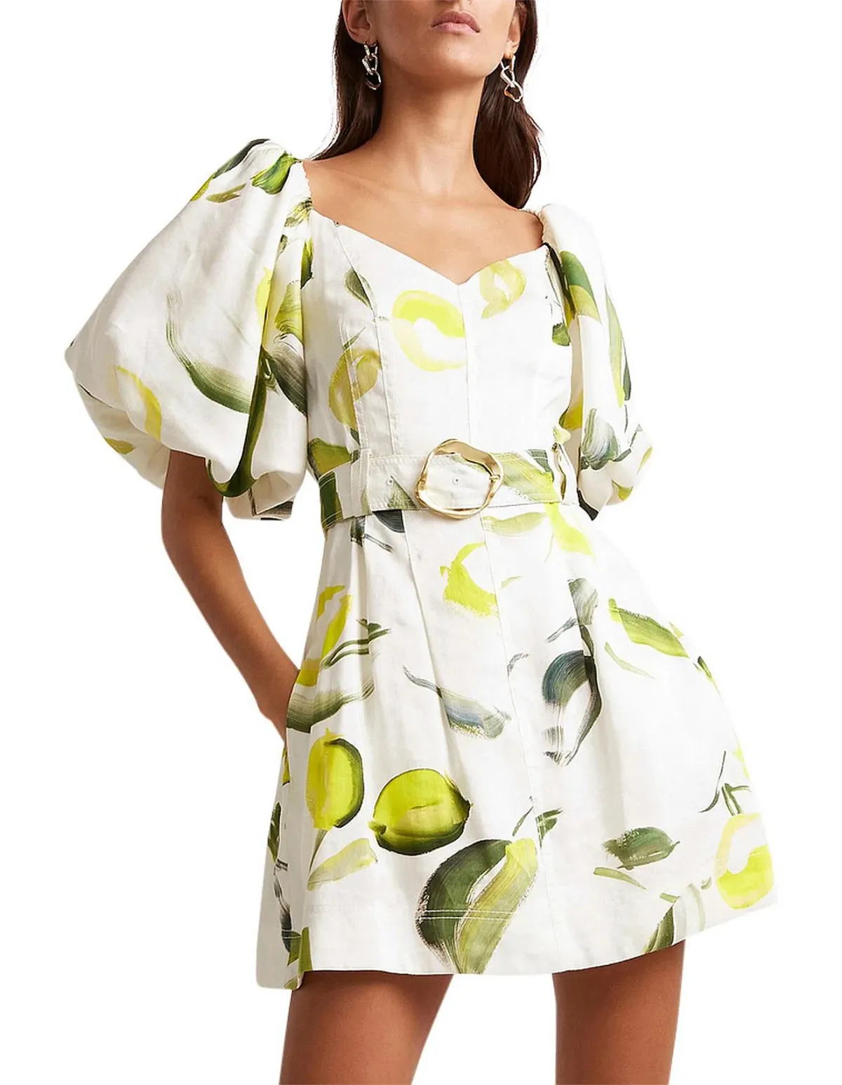 Aje Zest Mini Dress Tropical Lime Size 8 - Image 1