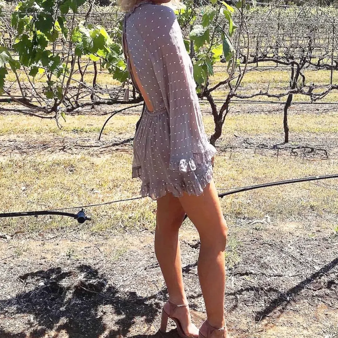 Zimmermann Stranded Playsuit Grey Size 8 for rent on The Volte - main image