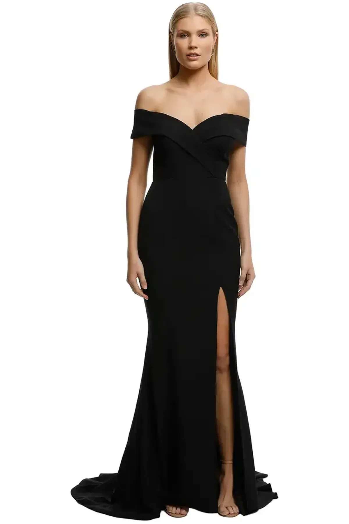 Samantha Rose Gia Off Shoulder Gown in Black Size 18 - Image 1