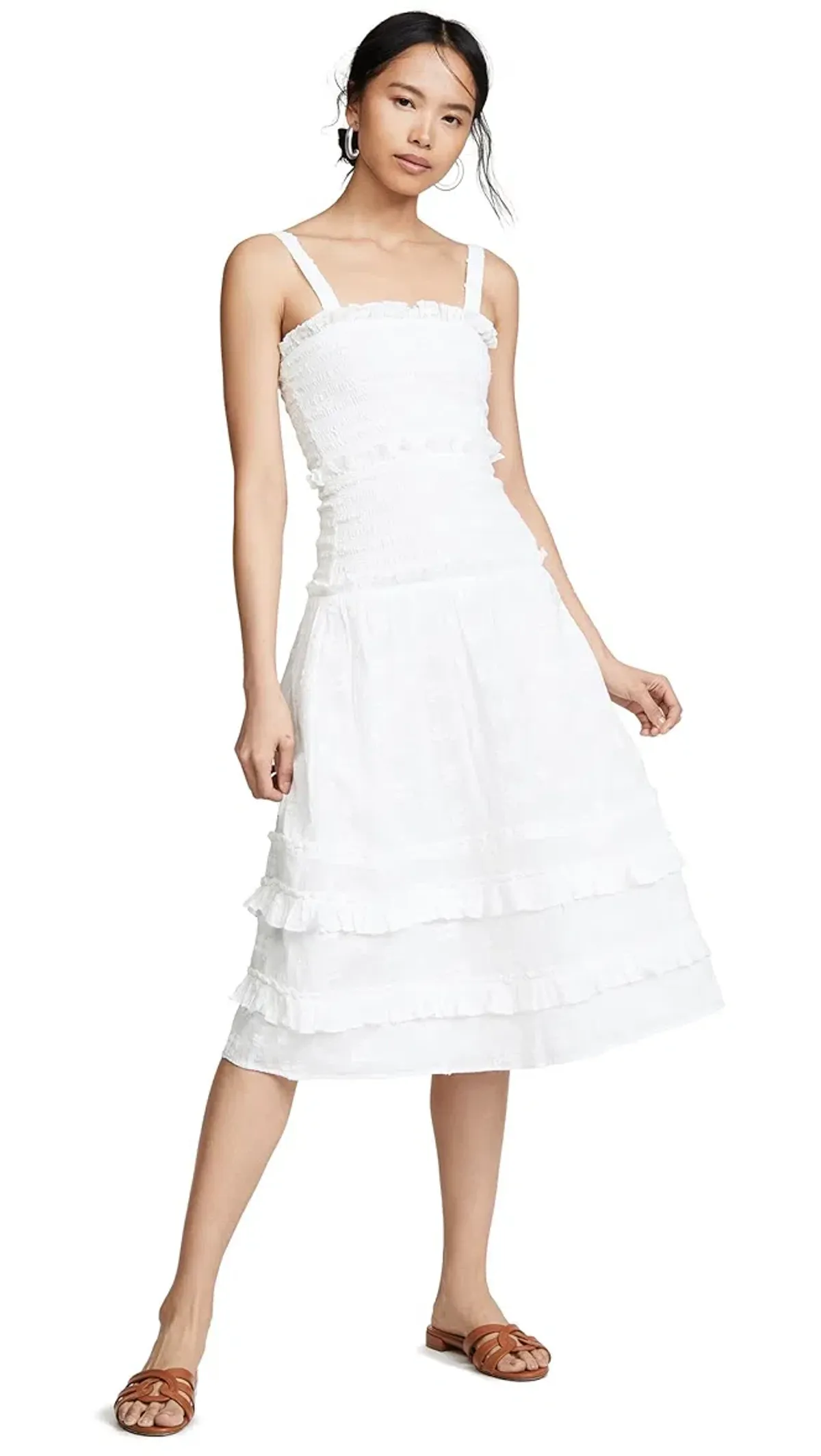 Steele Datsy Midi Dress White Size 6 - Image 2